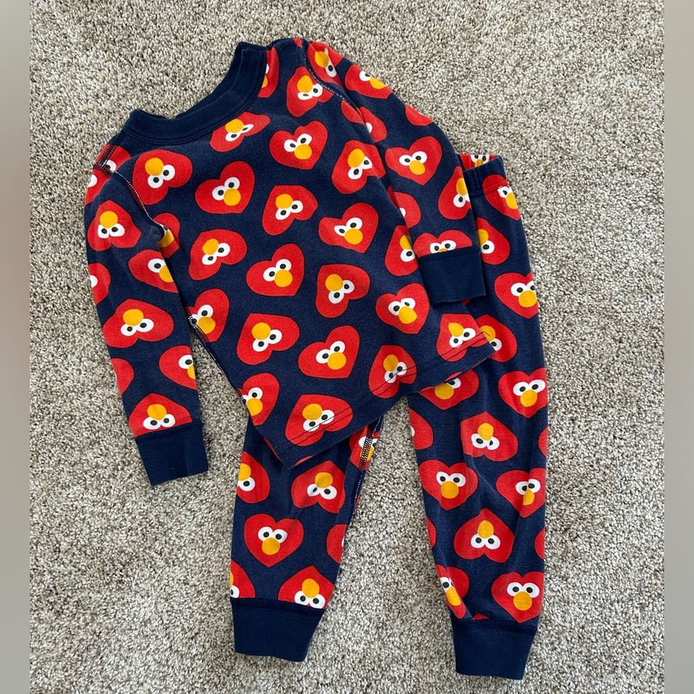 Hanna Andersson x Sesame Street Elmo long John pajamas